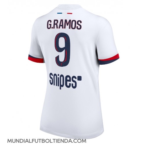 Camiseta Paris Saint-Germain Goncalo Ramos #9 Segunda Equipación Replica 2025-26 para mujer mangas cortas